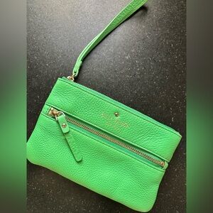 Kate spade NY small green wristlet